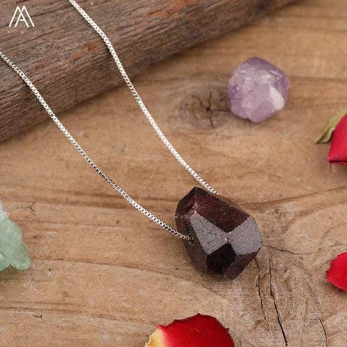 Natural Stone Pendant Chain Necklace - SHExFAB