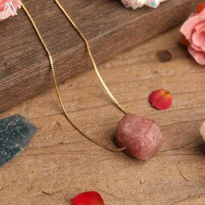 Natural Stone Pendant Chain Necklace - SHExFAB