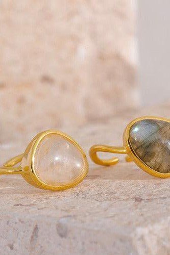 Natural Stone Thin Open Ring - SHExFAB