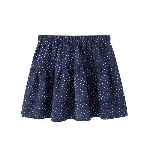 Navy Blue Floral Layered Mini Skirt - SHExFAB