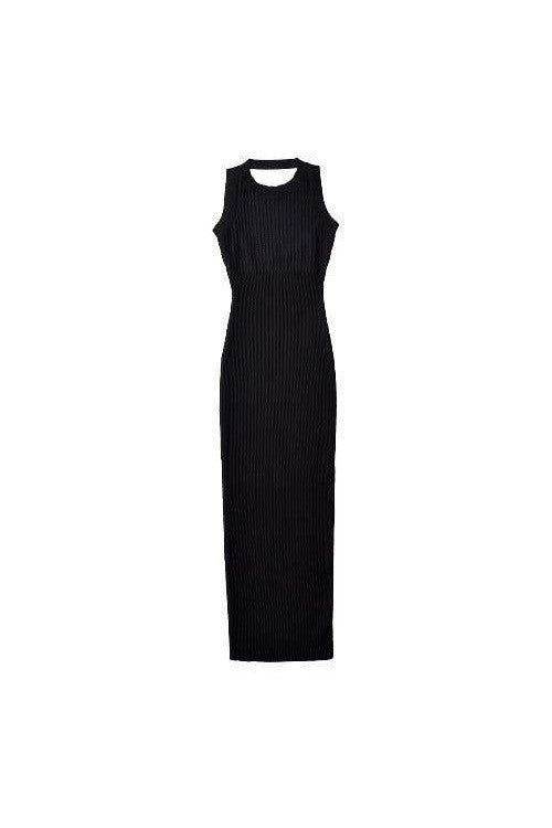 O - Neck Long Knitted Dress - SHExFAB