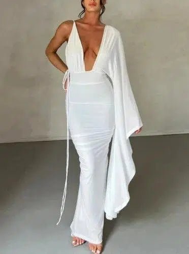 One Shoulder Backless Evening Gown Dress - SHExFAB