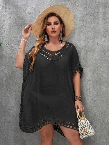 Plus Size Beach Cover Up Tunic - SHExFAB