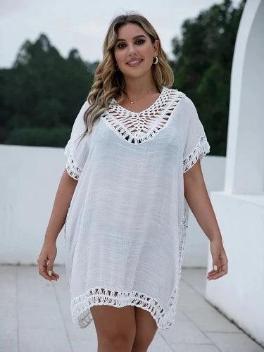 Plus Size Beach Cover Up Tunic - SHExFAB