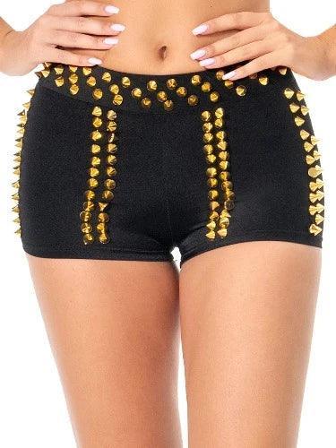 Punk Neon Spike Stretch Bodycon Shorts - SHExFAB