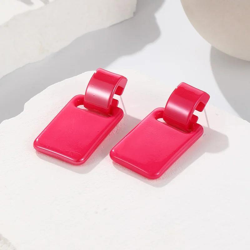 Rectangle Trendy Dangle Stud Earrings - SHExFAB