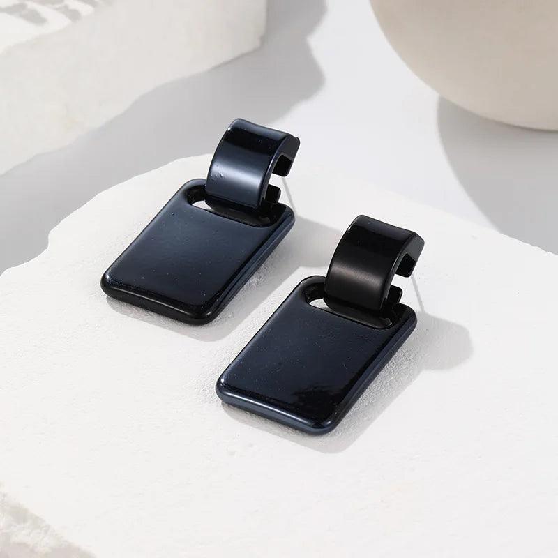 Rectangle Trendy Dangle Stud Earrings - SHExFAB