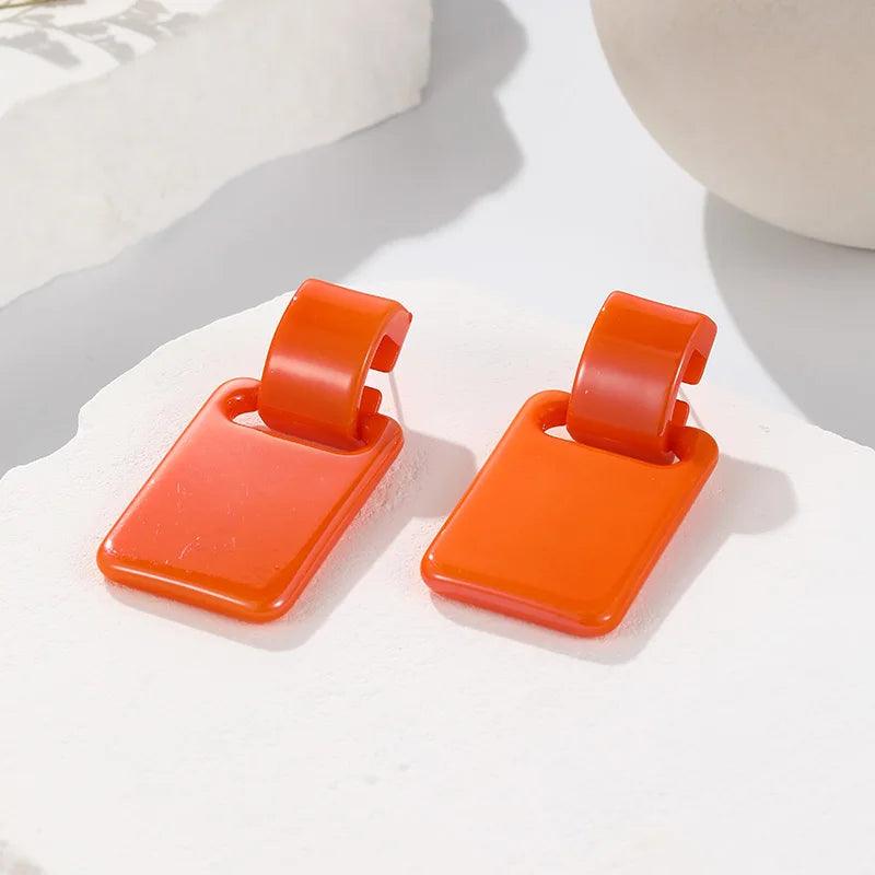 Rectangle Trendy Dangle Stud Earrings - SHExFAB