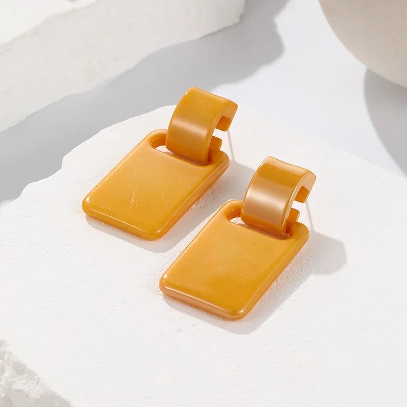 Rectangle Trendy Dangle Stud Earrings - SHExFAB