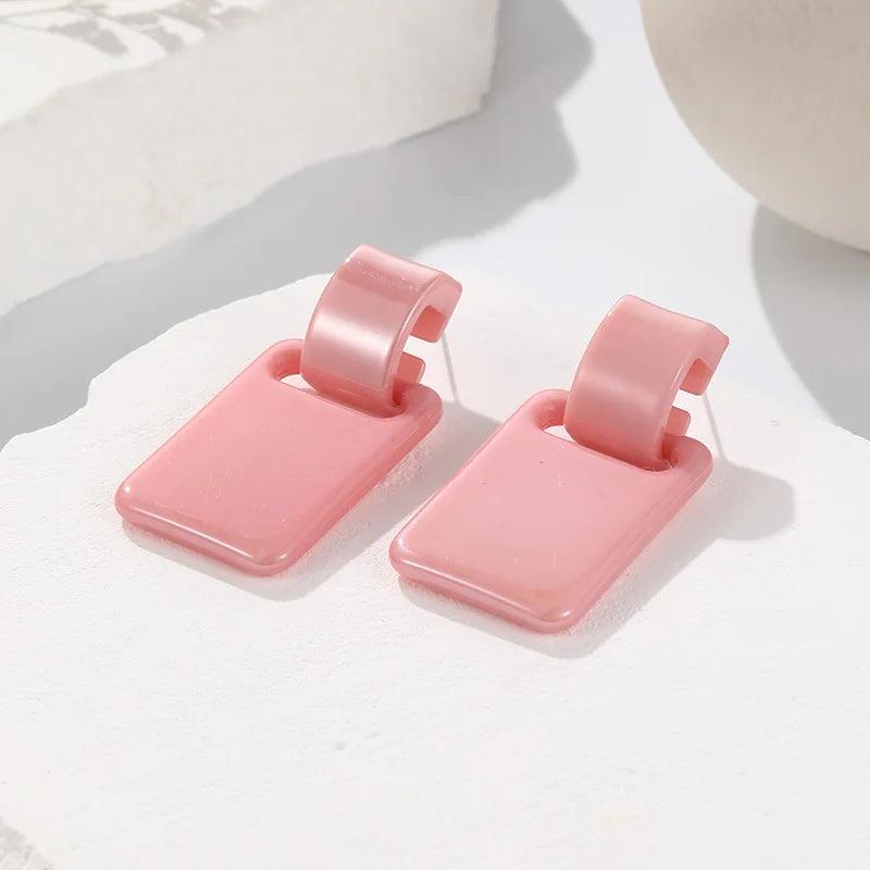 Rectangle Trendy Dangle Stud Earrings - SHExFAB