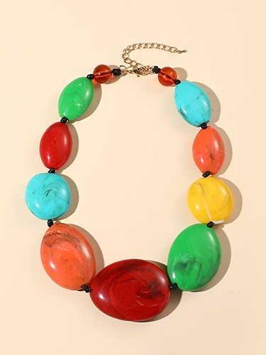 Resin Bold Choker Fashion Necklaces - SHExFAB