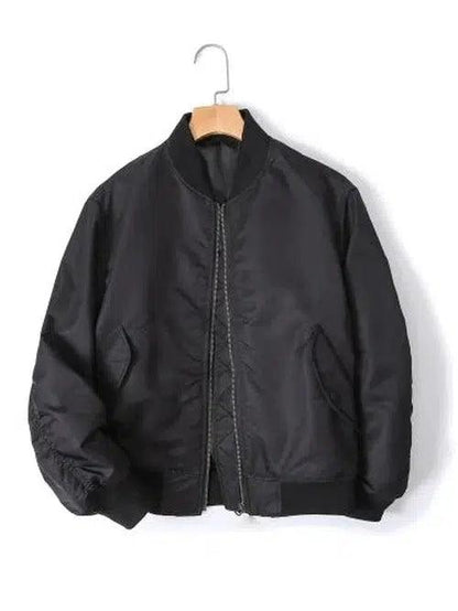 Retro Long Sleeve Zipper Bomber Jacket - SHExFAB