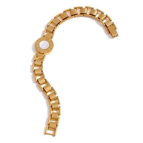 Roman Numeral Shell Chain Bracelet - SHExFAB