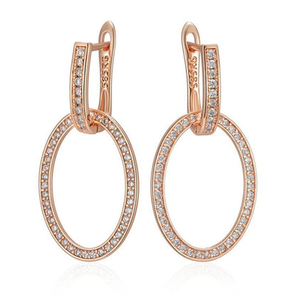 Round Crystal Zircon Drop Fashion Earrings - SHExFAB