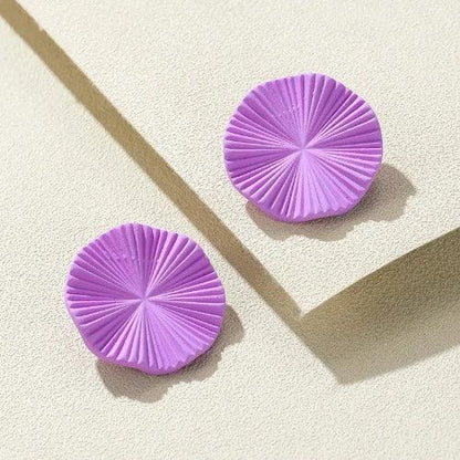 Round Resin Stud Earrings - SHExFAB