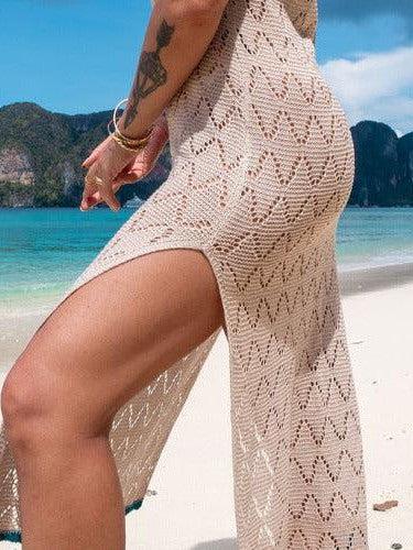 Sheer Bikini Cover - Up Knitted Dress - SHExFAB