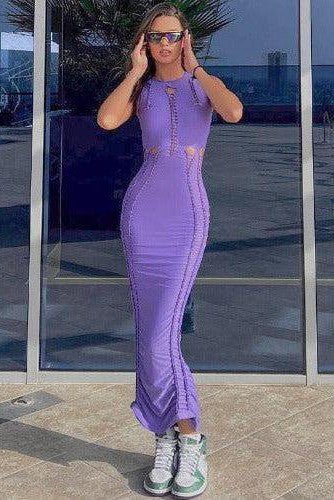 Sleeveless Bodycon Bandage Dress - SHExFAB