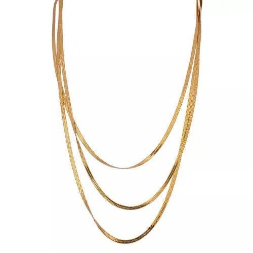 Snake Chain Stacked Necklace - SHExFAB