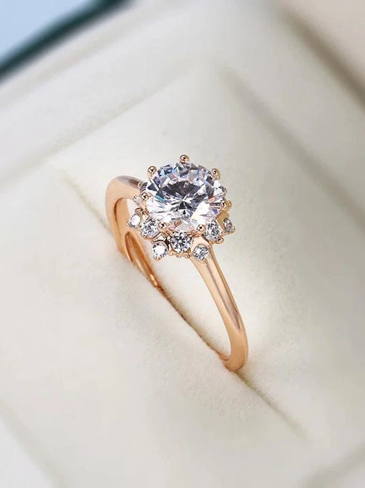 Sparking Crown Solitaire Engagement Ring - SHExFAB