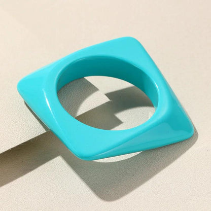 Square Acrylic Retro Party Bangle Bracelet - SHExFAB