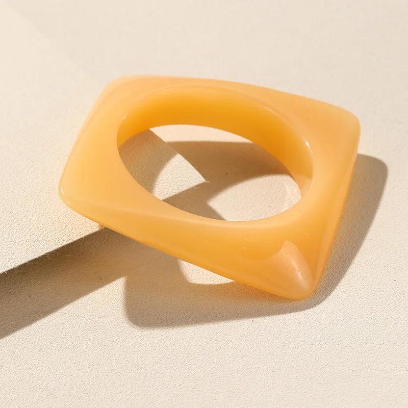 Square Acrylic Retro Party Bangle Bracelet - SHExFAB