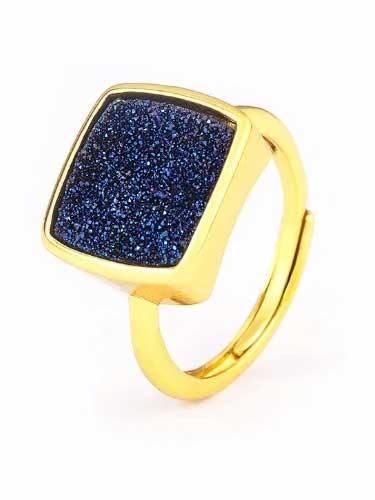 Square Sparkle CZ Stone Open Ring - SHExFAB