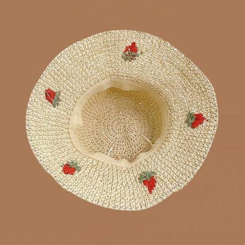 Strawberry Straw Sun Hat - SHExFAB