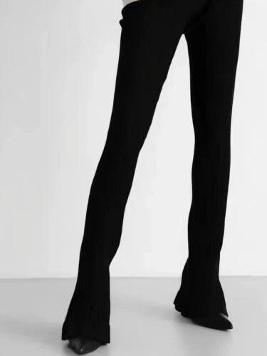 Stretchy Slim Fit Flare Horseshoe Trousers - SHExFAB