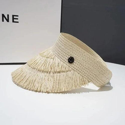 Summer Tiered Straw Visor Hat - SHExFAB