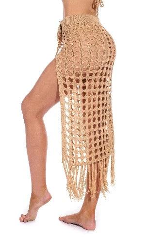 Tassel Crochet Bikini Cover - Up Skirt - SHExFAB