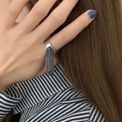 Tassel Platinum Ring - SHExFAB