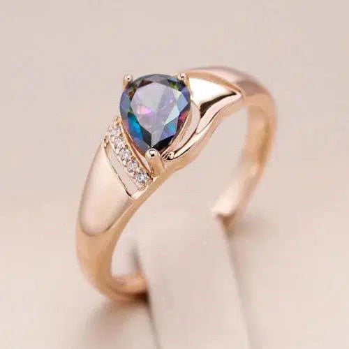 Tear Drop Tension Setting Engagement Ring - SHExFAB