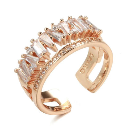 Tension Setting Cubic Zirconia Open Fashion Ring - SHExFAB