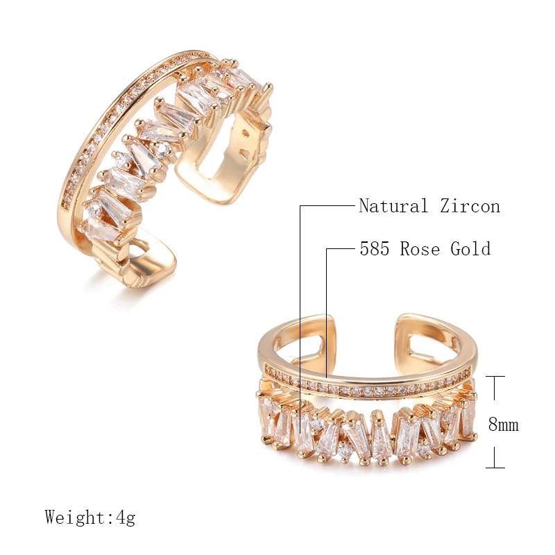 Tension Setting Cubic Zirconia Open Fashion Ring - SHExFAB