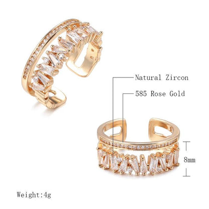 Tension Setting Cubic Zirconia Open Fashion Ring - SHExFAB