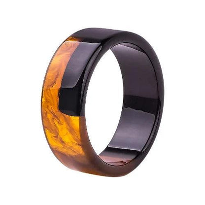 Transparent Two Tone Wide Acrylic Resin Bangle - SHExFAB