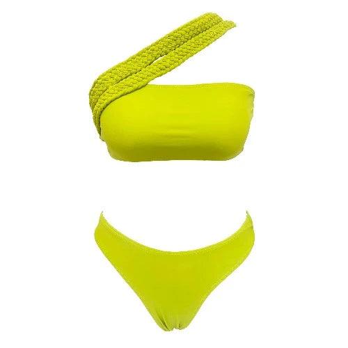 Twisted Cut Out Push Up Bra Two Piece Bikini Set - SHExFAB