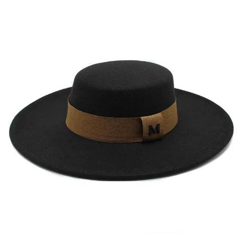 Wide Brim Bow Ribbon Fedora Hat - SHExFAB