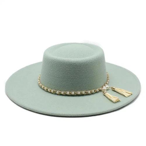 Wide Brim Women Wool Felt Fedora Hat - SHExFAB