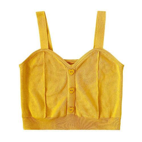 Y2K Vintage Heart Button Crop Top - SHExFAB