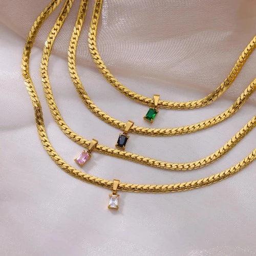 Zircon Snake Chain Fashion Necklace - SHExFAB